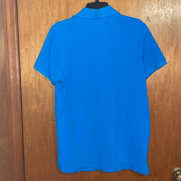 •AEROPOSTALÉ•MENS BRIGHT BLUE A87 LOGO COLLARED POLO SHIRT SIZE MEDIUM EUC - Picture 5 of 8